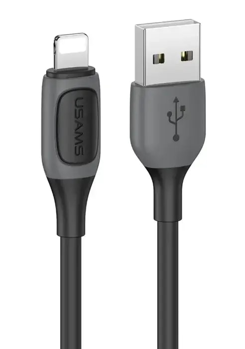 Kaabel USB-A – Lightning Usams US-SJ595, 1 m, 12 W, must
