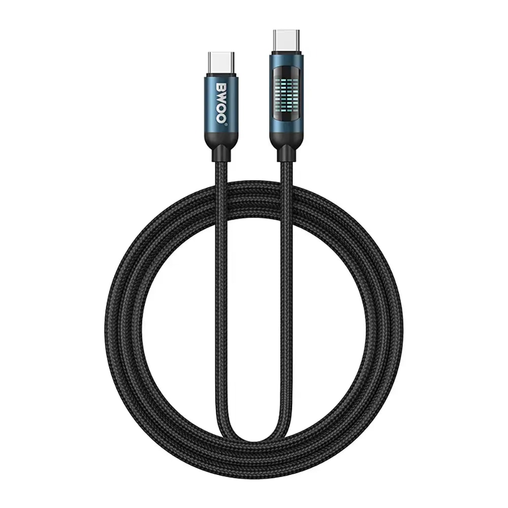 Кабель USB-C – USB-C BWOO Braided, 1 м, 60 Вт