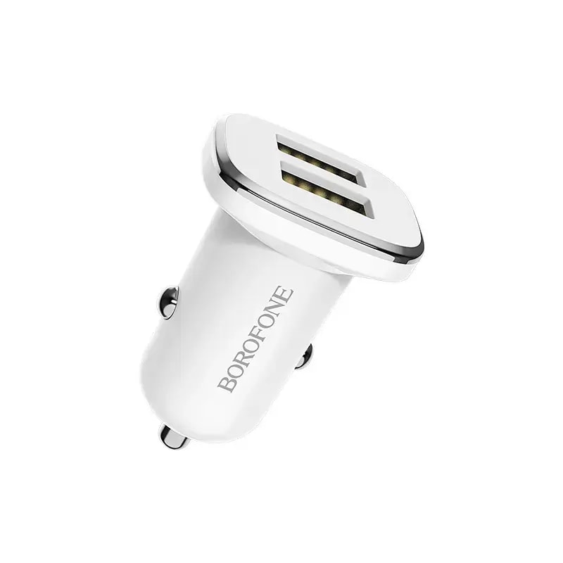 Autolaadija Borofone BZ12, 12 W, USB-A, valge