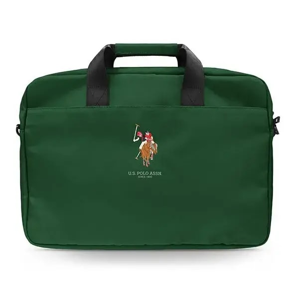 Sülearvutikott U.S. Polo Assn. Polo Embroidery 16″, roheline