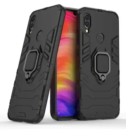 Fusion Armor Ring Back case for Xiaomi Redmi Note 13 Pro 4G, black