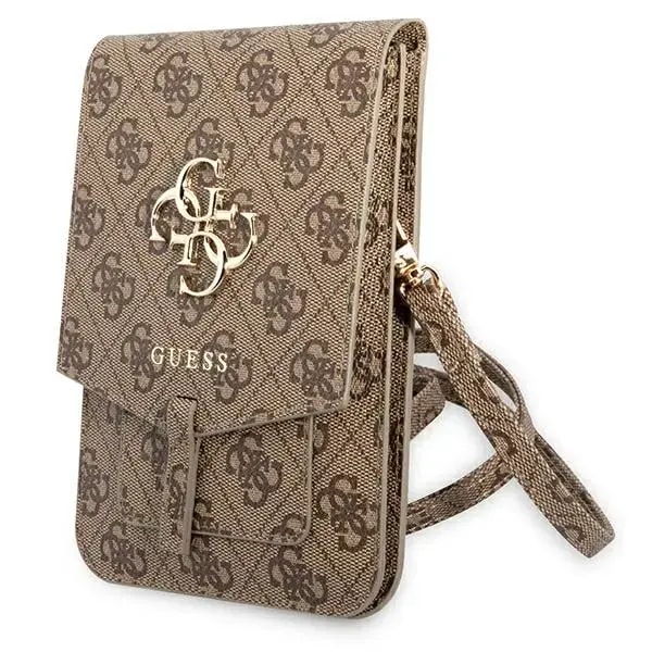 Сумка для телефона Guess 4G GUWBG4GFBR с ремнём, до 6,7″, коричневая