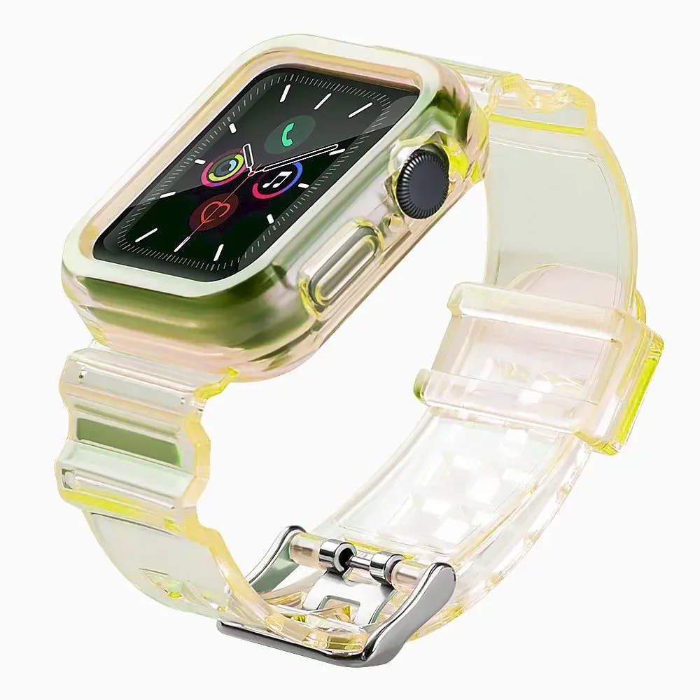 Fusion Light Set silicone band for Apple Watch 42/44/45 mm, yellow