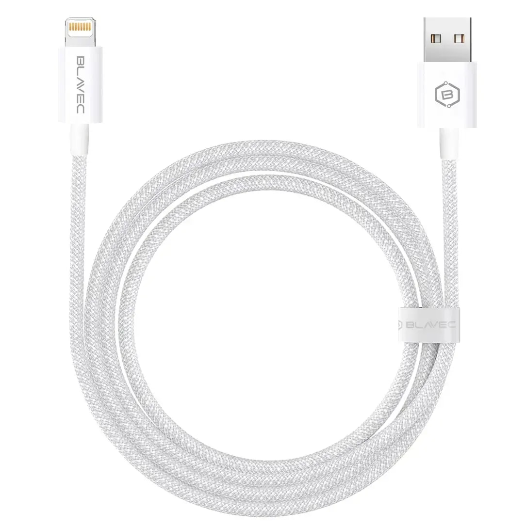 Kaabel USB-A – Lightning Blavec Candy, 1 m, 12 W, valge