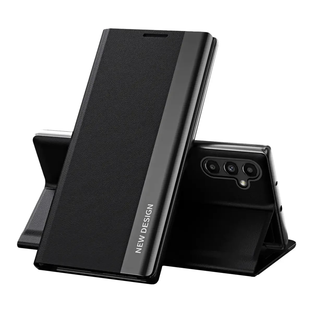 Чехол-книжка для Samsung Galaxy A13 4G Fusion Sleep PRO Eco Leather, чёрный