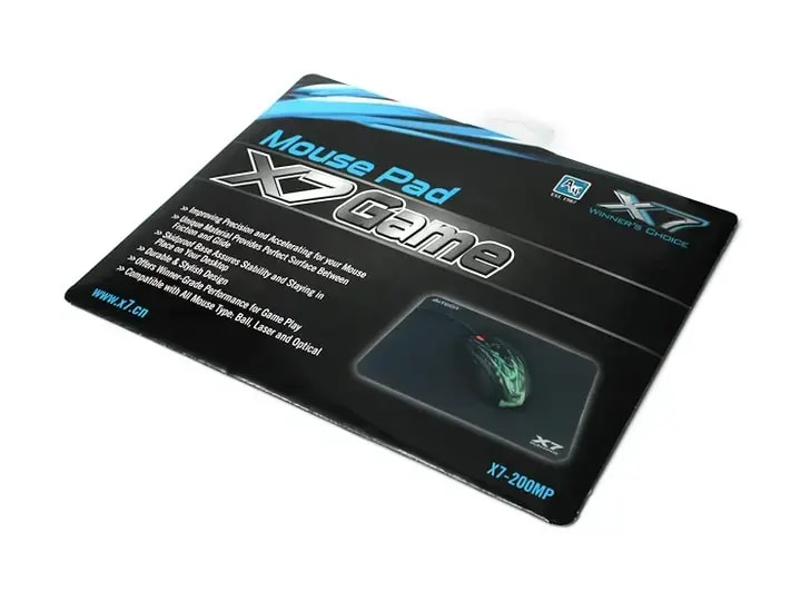 A4Tech X7-200MP mouse pad, 250 × 200 × 3 mm, black