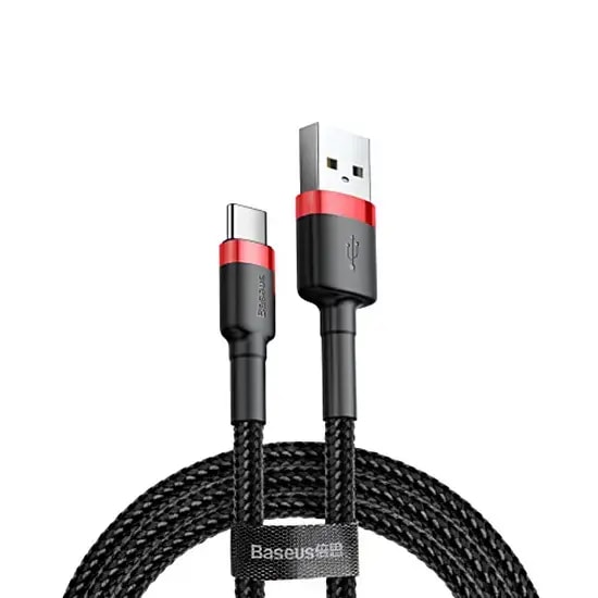 Кабель USB-A – USB-C Baseus Cafule, 0,5 м, 15 Вт, чёрный