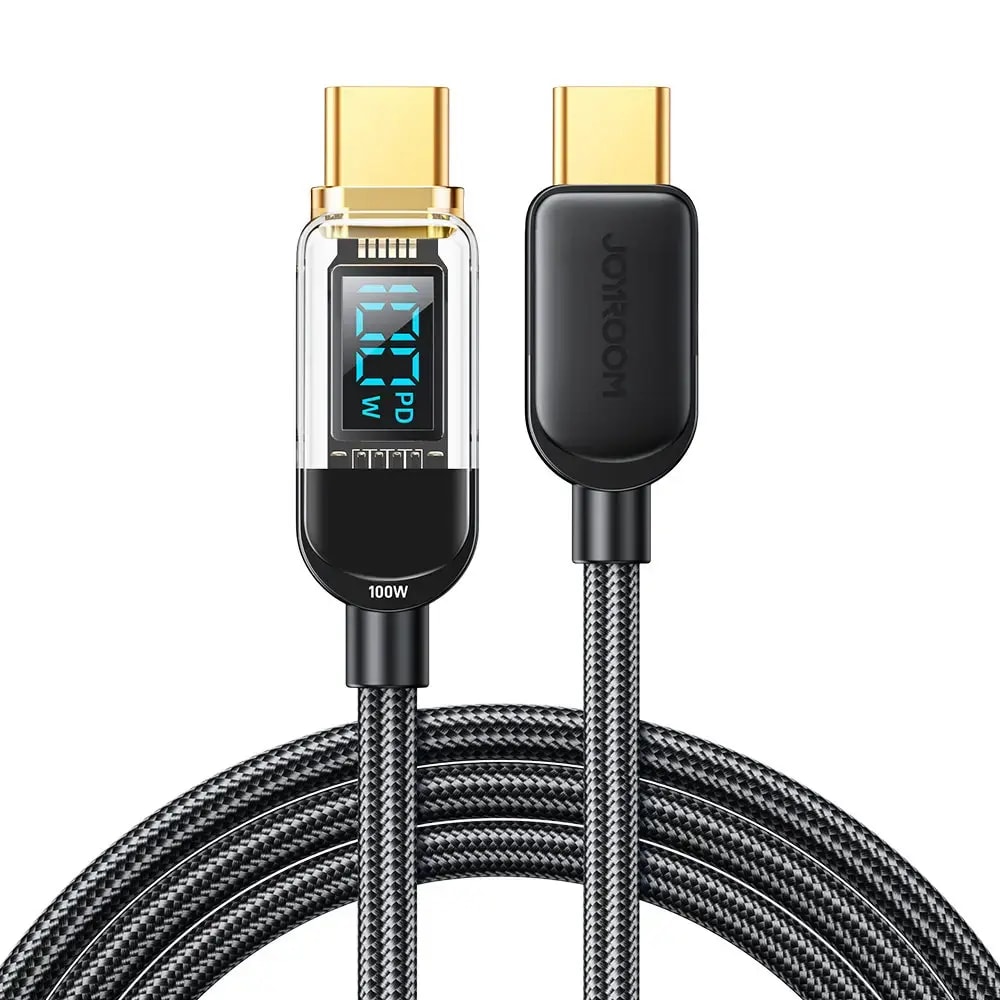 Кабель USB-C – USB-C Joyroom S-CC100A4, 1,2 м, 100 Вт, чёрный