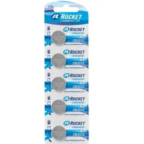 Батарейки-таблетки Rocket CR2032, литиевые, 5 шт.