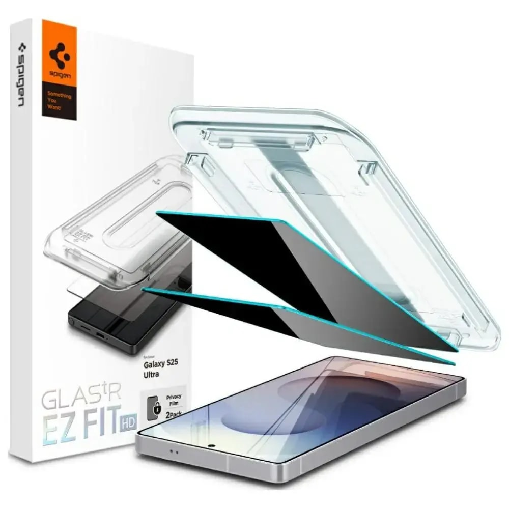 Spigen Glas.TR EZ privacy screen protector for Samsung Galaxy S25 Ultra, 2-pack