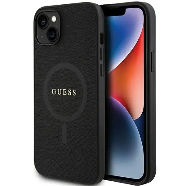 Ümbris iPhone 15, Guess GUHMP15SPSAHMCK Saffiano, MagSafe, must