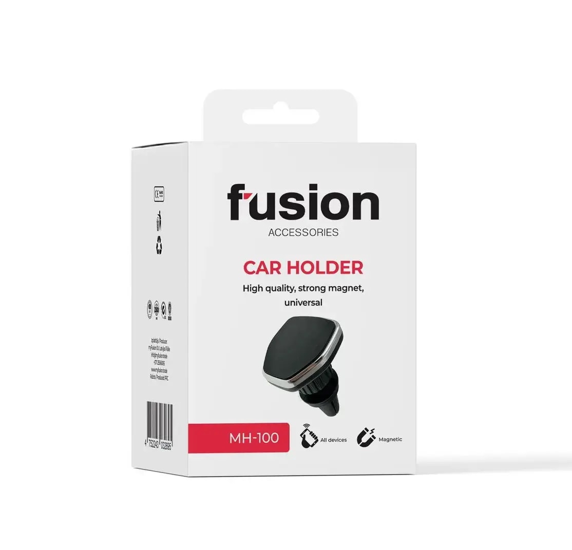 Telefonihoidik autosse Fusion MH-100, magnetiga, must