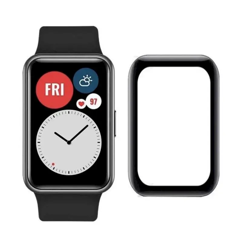 Защитное стекло для Huawei Watch Fit Fusion, чёрное