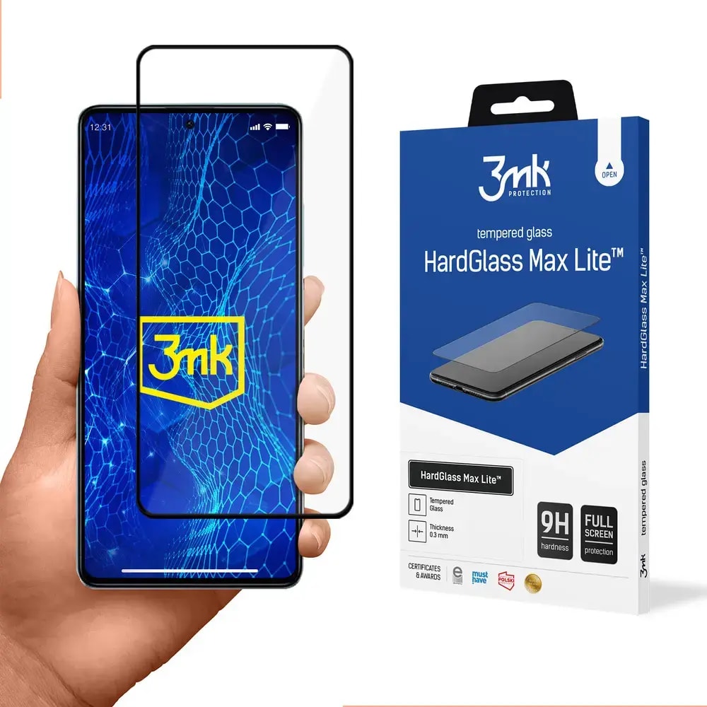 3mk HardGlass Max Lite screen protector for Xiaomi Redmi Note 12 5G