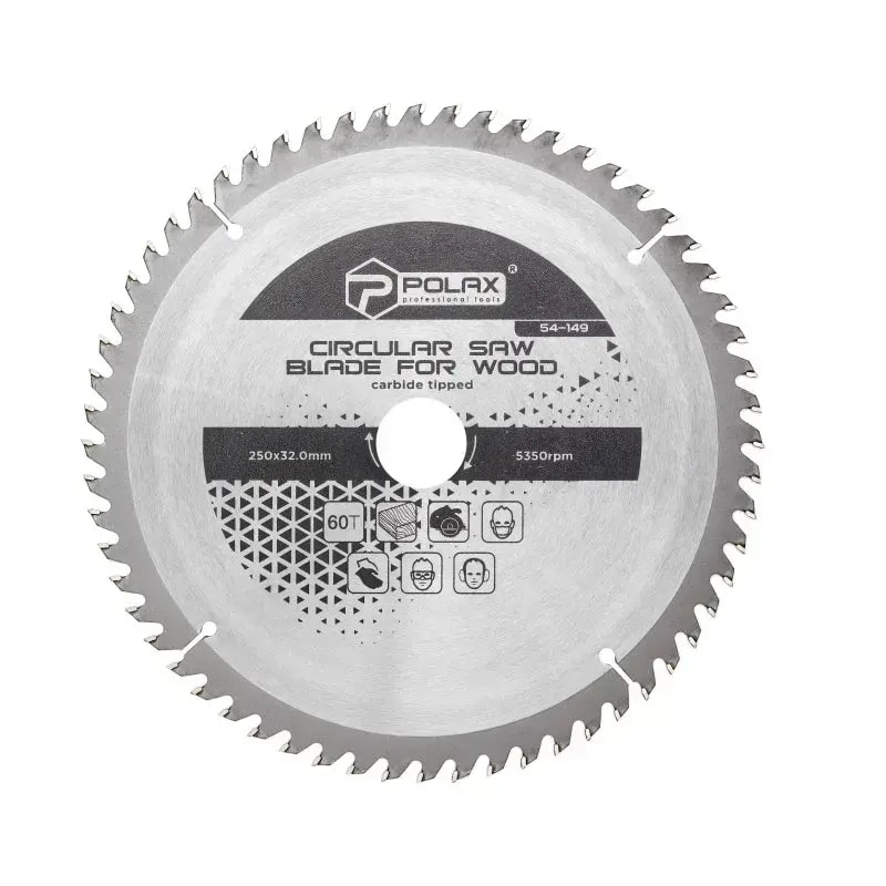 Saeketas puidule Polax 54-149, 250 × 32/30 mm, 60 hammast