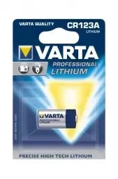 Varta CR123A battery, 3 V