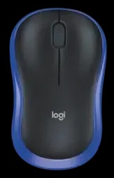 Logitech M185 wireless mouse, black/blue