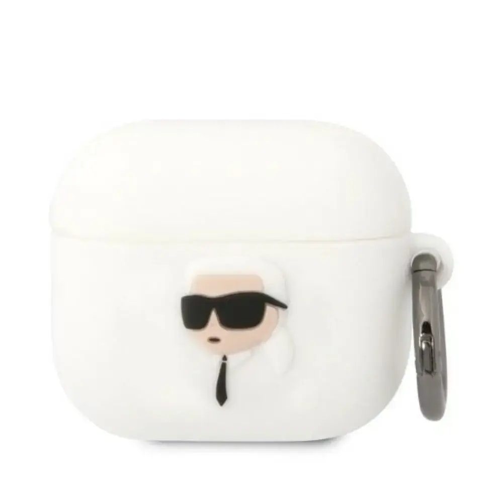 Karl Lagerfeld NFT Karl Head silicone case for AirPods 3, white