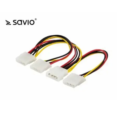 Toitejaotur Savio AK-16 Molex – 3 × Molex, 18 cm
