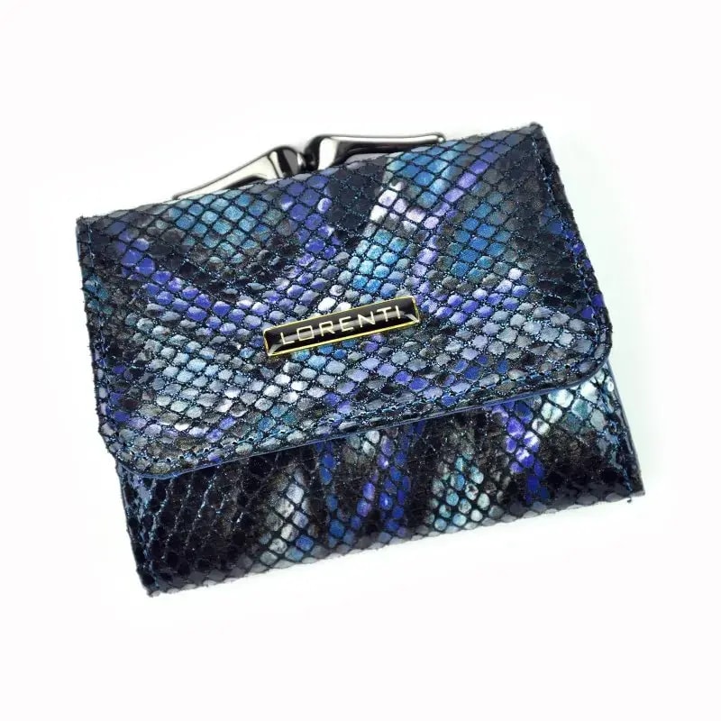 Кошелёк Lorenti 55287-MSN RFID, кожаный, чёрно-синий