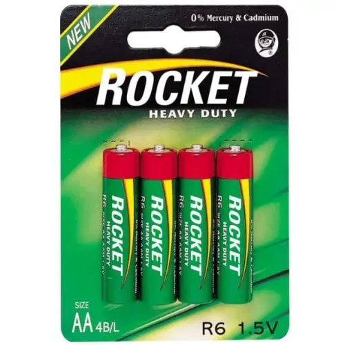 Patareid Rocket R6 (AA), tsink, 4 tk