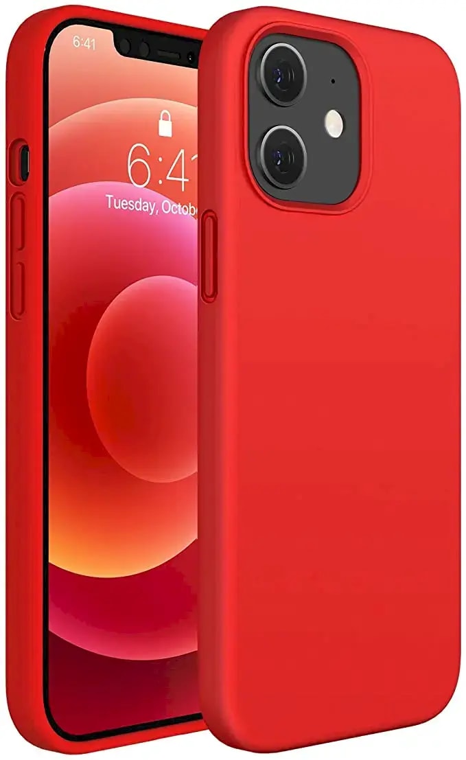 Чехол для iPhone 12 Pro Max Fusion Elegance Fibre Protect, красный