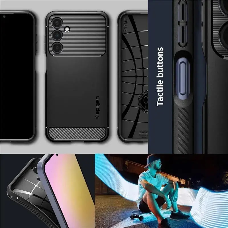 Spigen Rugged Armor case for Samsung Galaxy A25, black