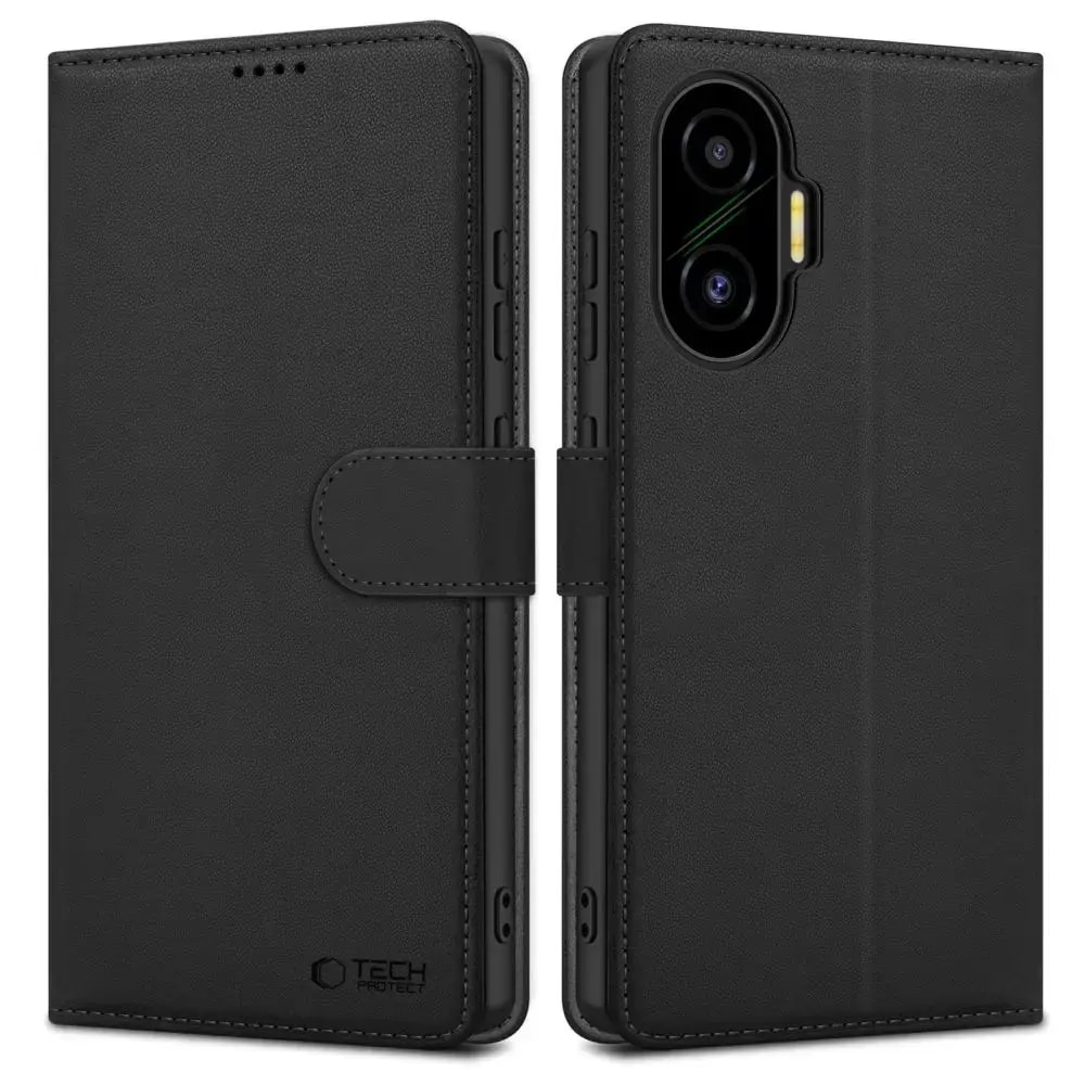 Чехол-книжка для Poco F7 Tech-Protect Wallet, чёрный