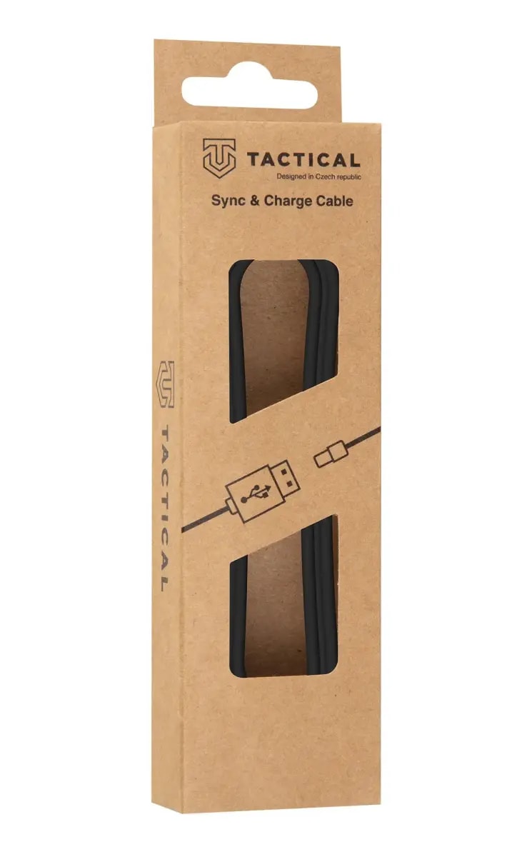 Кабель USB-C – USB-C Tactical Smooth Thread, 0,3 м, чёрный