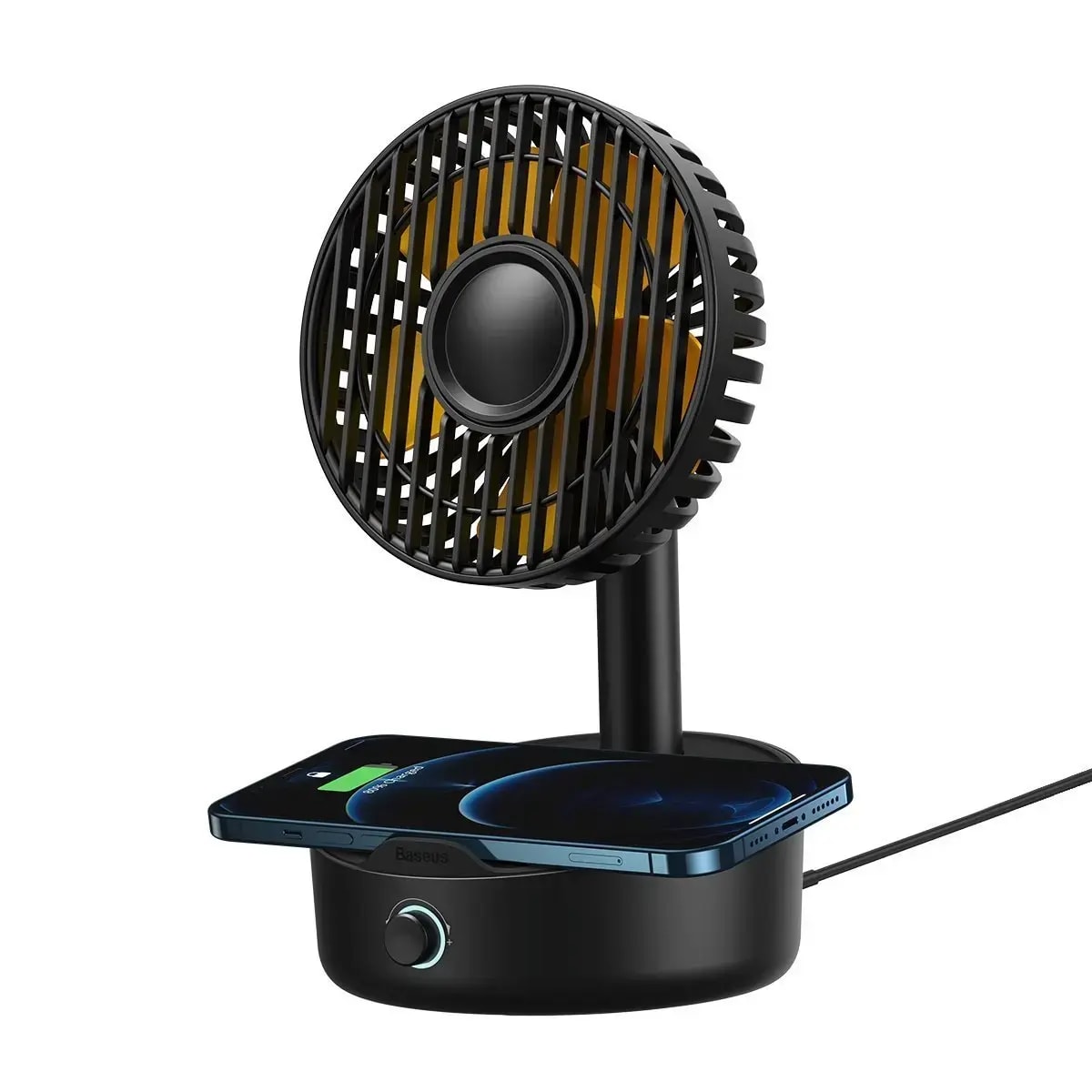 Baseus WXYZ-B01 desk fan with wireless charging, black