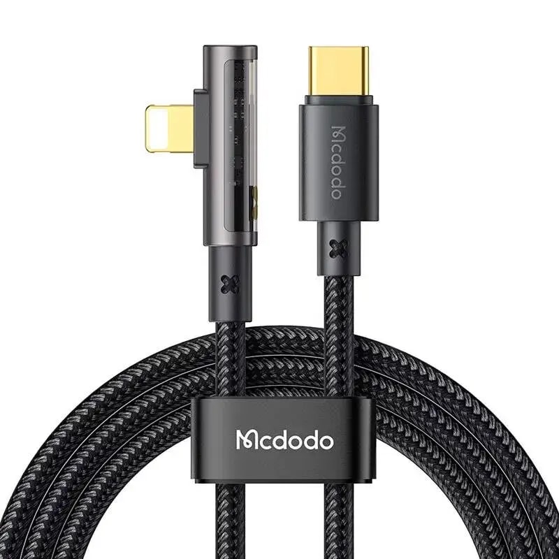 McDodo CA-3390 USB-C to Lightning cable, 1.2 m, 36 W, black