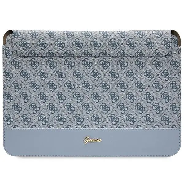 Чехол-конверт для ноутбука Guess 4G Stripe Metal Logo 14″, синий