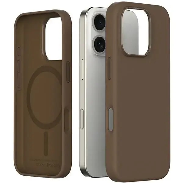 Araree Typoskin M case for iPhone 16 Pro, brown