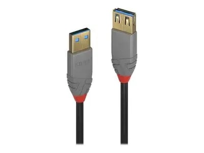 USB-pikenduskaabel Lindy Anthra Line, USB-A, USB 3.2, 50 cm