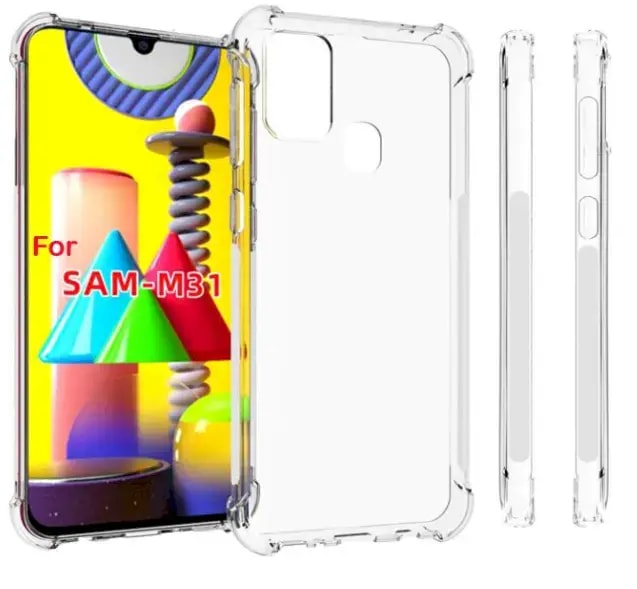 Fusion Anti Shock 0.5 mm clear case for Samsung Galaxy M31s