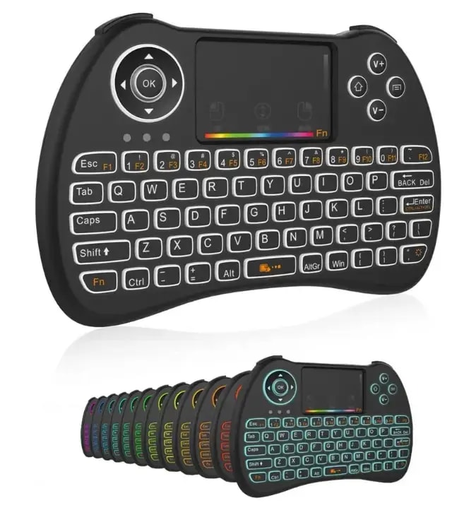 Fusion compact wireless keyboard with touchpad, colour backlight, 920 mAh
