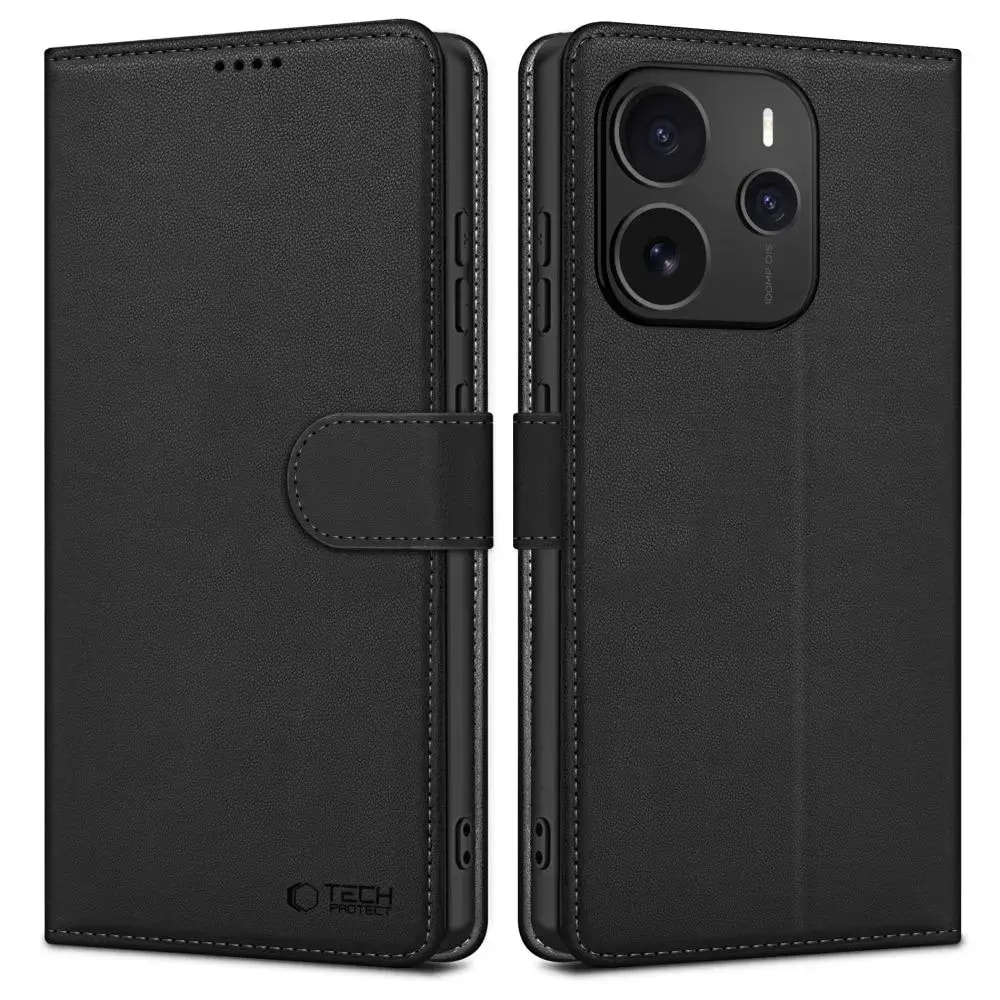 Чехол-книжка для Redmi note 14 5G Tech-Protect Wallet, чёрный