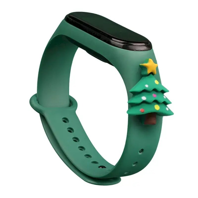 Fusion Xmas Christmas Tree silicone band for Xiaomi Mi Band 3/4, green