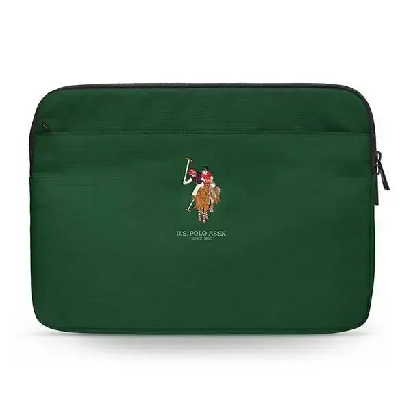 Sülearvuti ümbris U.S. Polo Assn. Polo Embroidery 13″, roheline