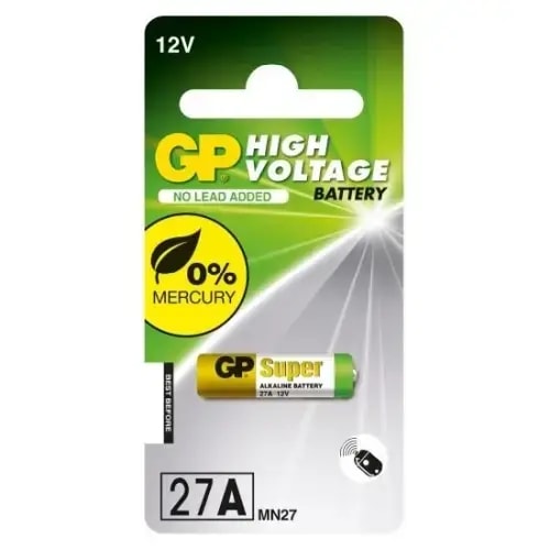 GP LR27 (27A) car alarm remote battery, 1 pc