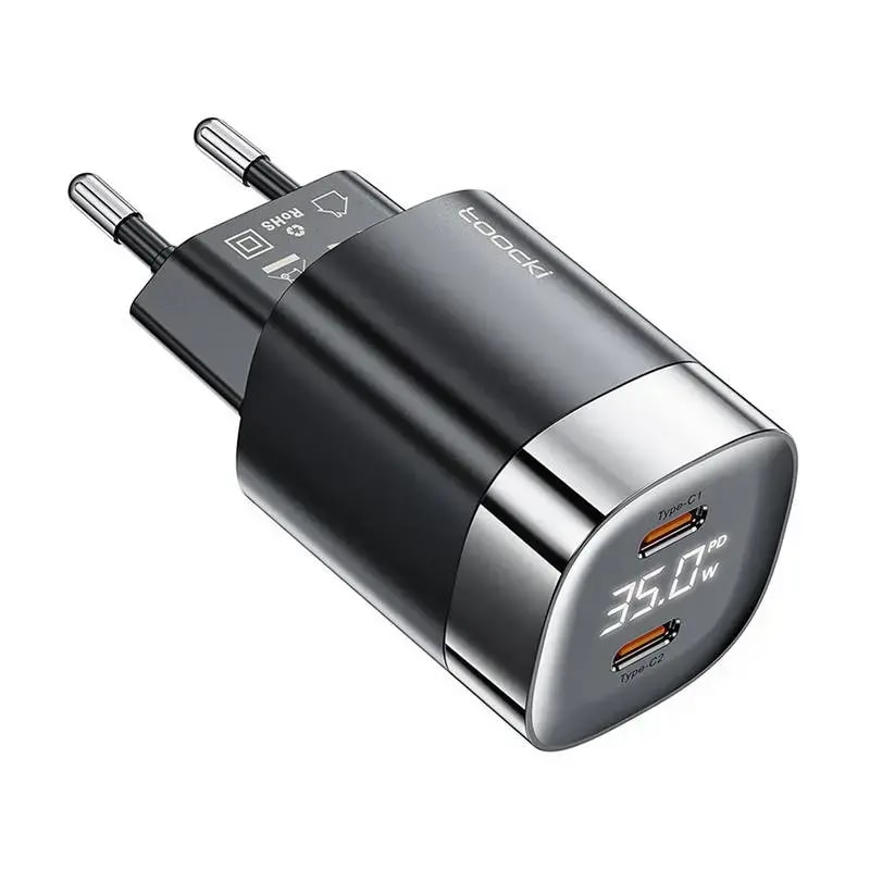 Toocki wall charger, 35 W, USB-C, GaN, black
