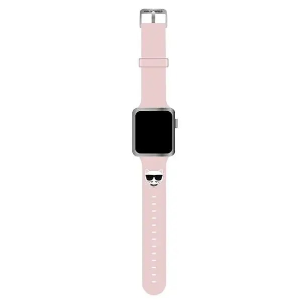 Kellarihm Apple Watch 38/40/41 mm, Karl Lagerfeld Choupette Head, silikoon, roosa