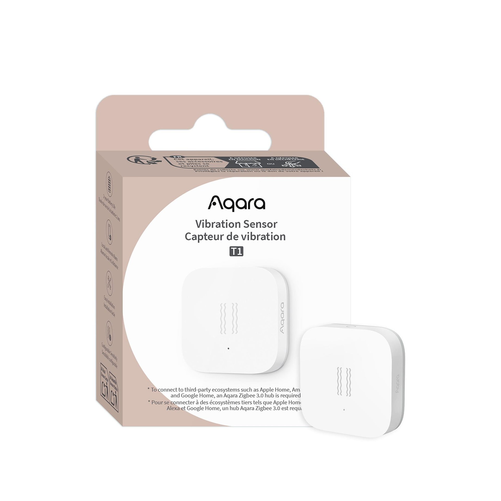 AQARA VB-S01D vibratsioonisensor valge, odav nutika kodu kaitse