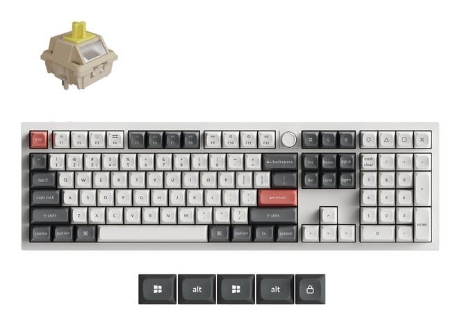 Keychron Q6 Ultra valge mehaaniline klaviatuur, soodne hind