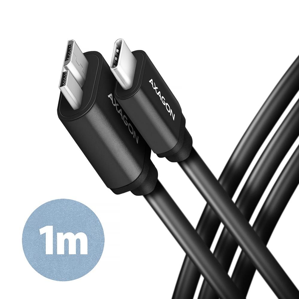 AXAGON BUMM3-CM10AB кабель USB-C Micro-B 1м