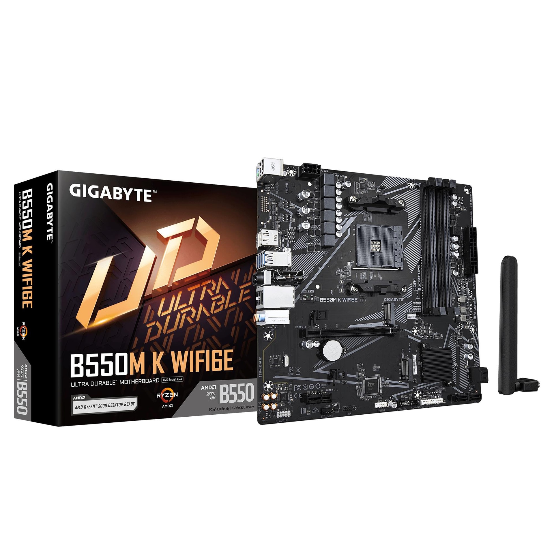 Emaplaat Gigabyte B550M K WiFi6E, AM4, Micro-ATX, DDR4