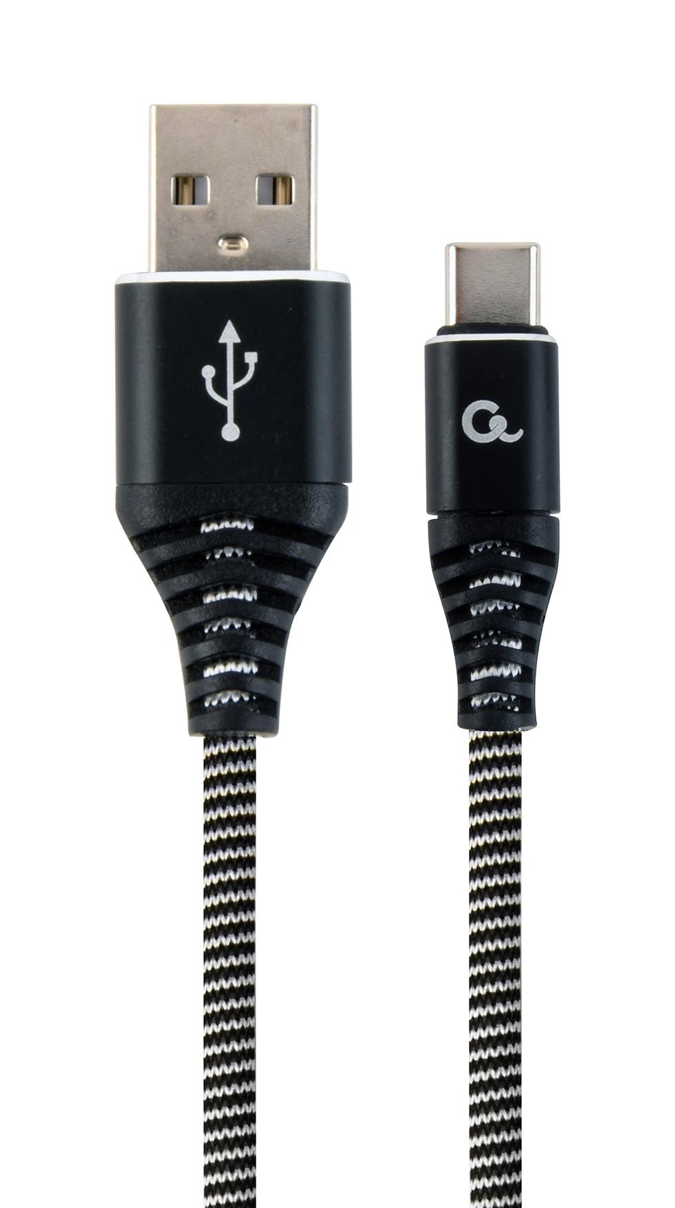 Кабель USB-A – USB-C Gembird CC-USB2B-AMCM-2M-BW, 2 м, чёрно-белый