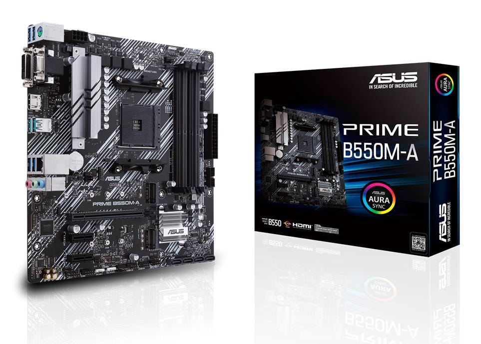 ASUS Prime B550M-A AMD Socket AM4 Micro ATX Motherboard