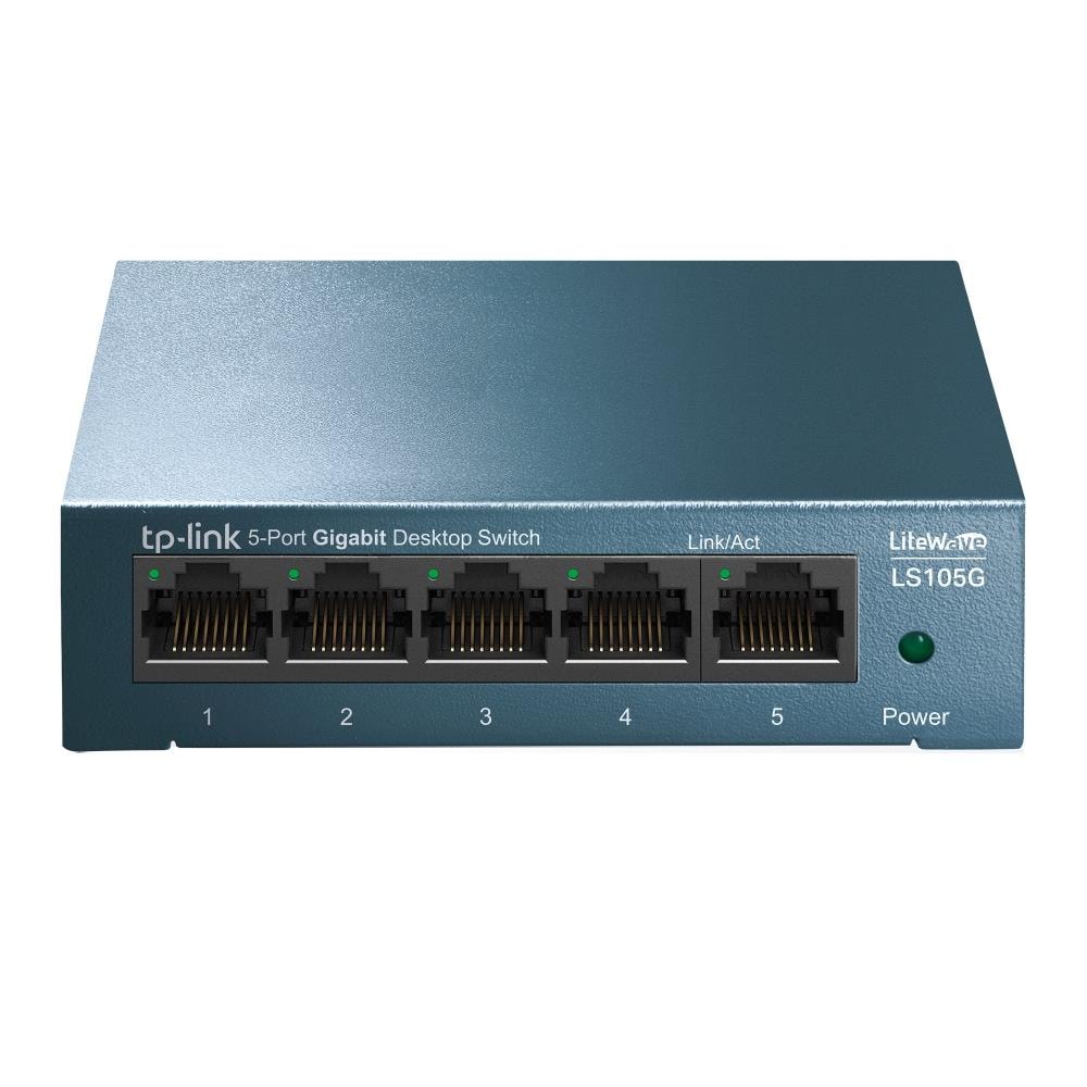 TP-Link LS105G network switch, 5 ports, Gigabit Ethernet, metal case