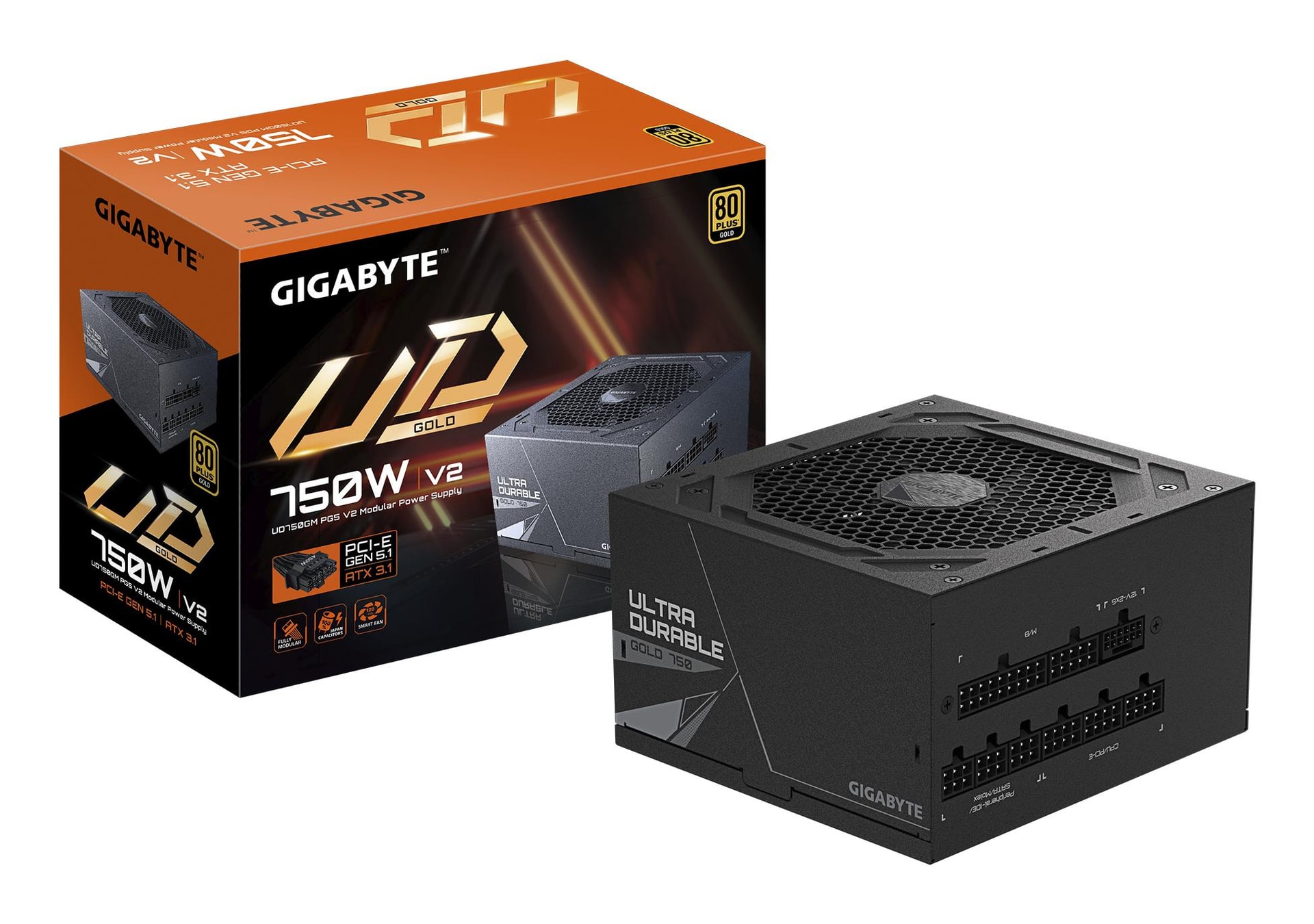 GIGABYTE UD750GM PG5 V2 750W kuldne toiteplokk